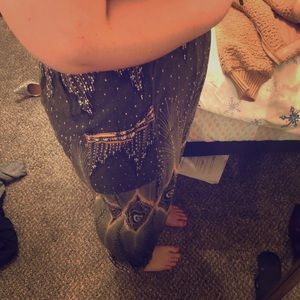 Blue gecko hippy pants